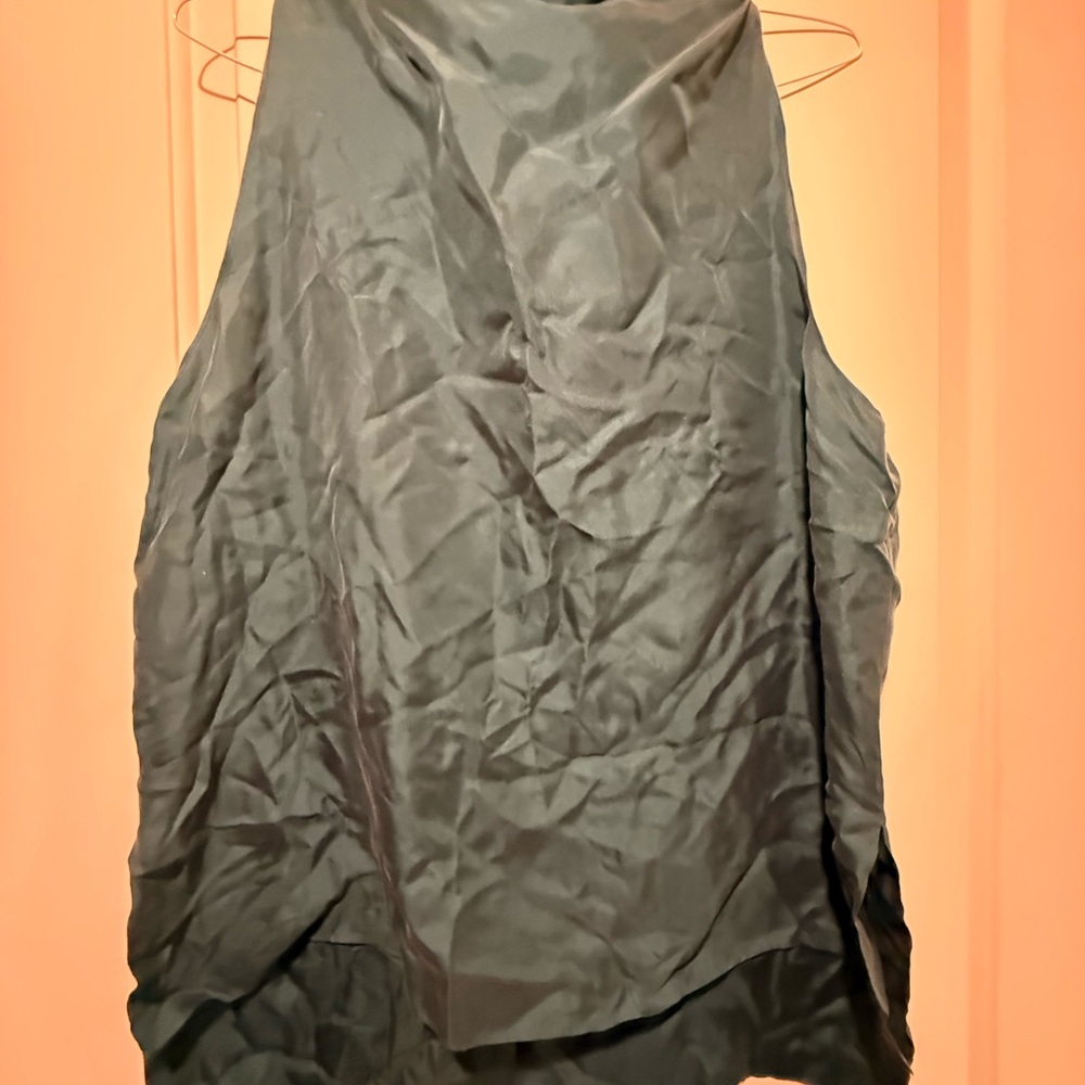 Lord & Taylor Teal Silk Blouse